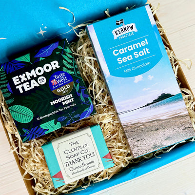 Thank You Gift Set with Exmoor Tea, Thank You Soap and Cornish Chocolate